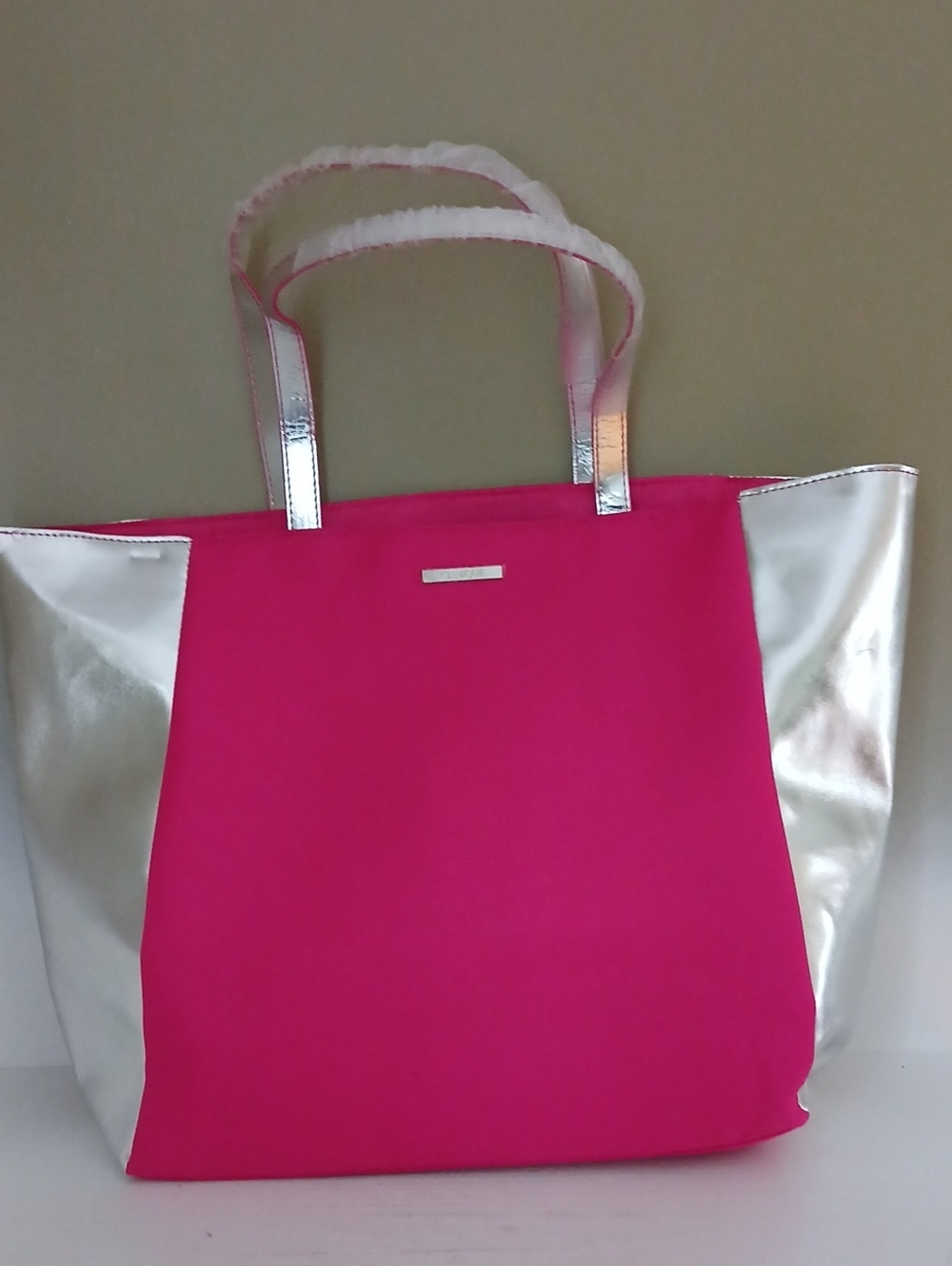Clinique Pink and Silver Tote Bag - Stylish Women's Carryall Nwot